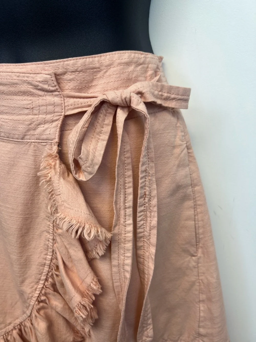 Anthropologie Pilcro Women's Chic Flirty Peach Nettie Ruffle Tie Skirt Size XSP - Picture 10 of 16